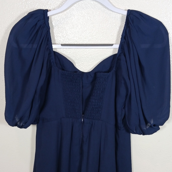 Abercrombie and Fitch Camille Puff Sleeve Midi Dress Small - Picture 8 of 12